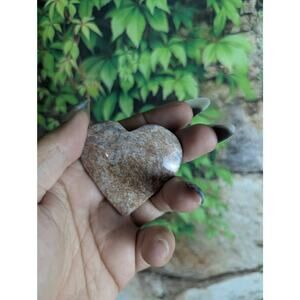 Pink Ocean Jasper palm stone pastel fairy fae withcy witch love yoga stone